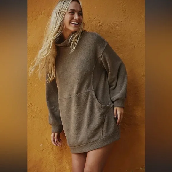 Free People brown Ronda pullover Sweater - Picture 1 of 5